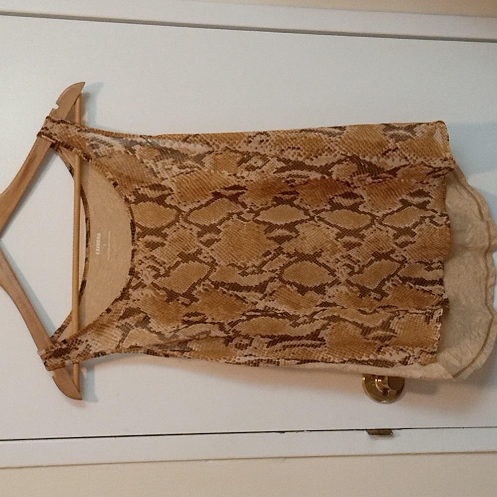 3/$25 Express Snakeskin Tank Top Size Large